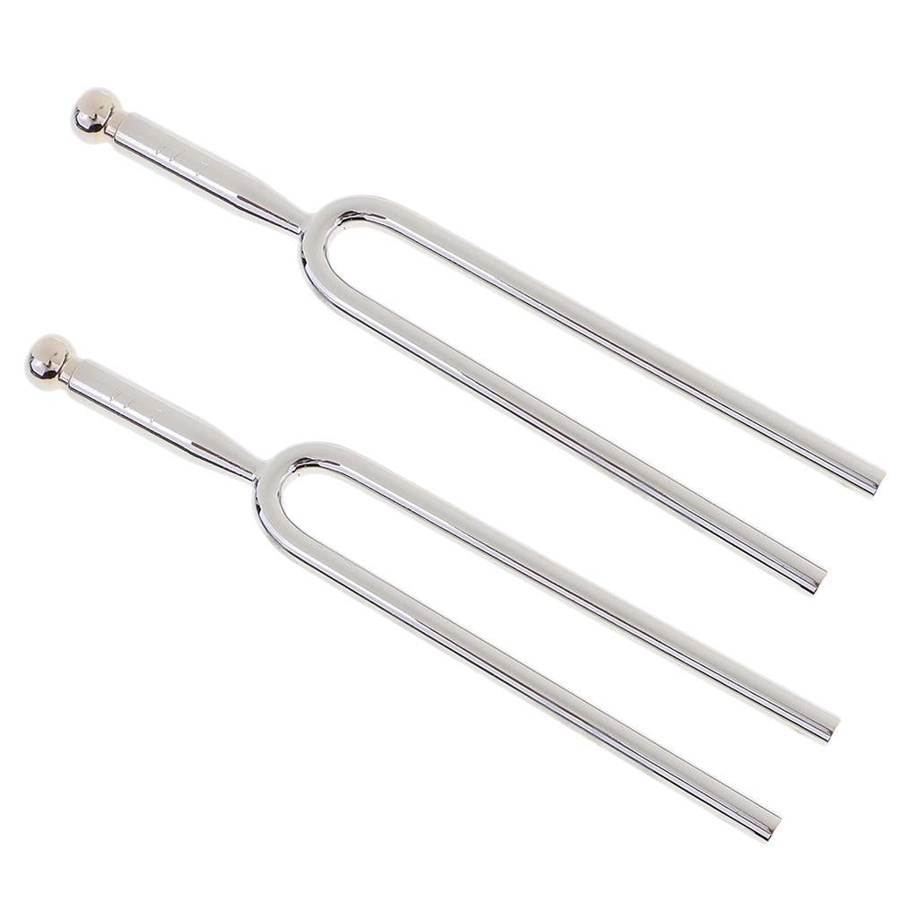 2 Pieces Tuning Fork with Pouch for Violin Guitar Piano A-440