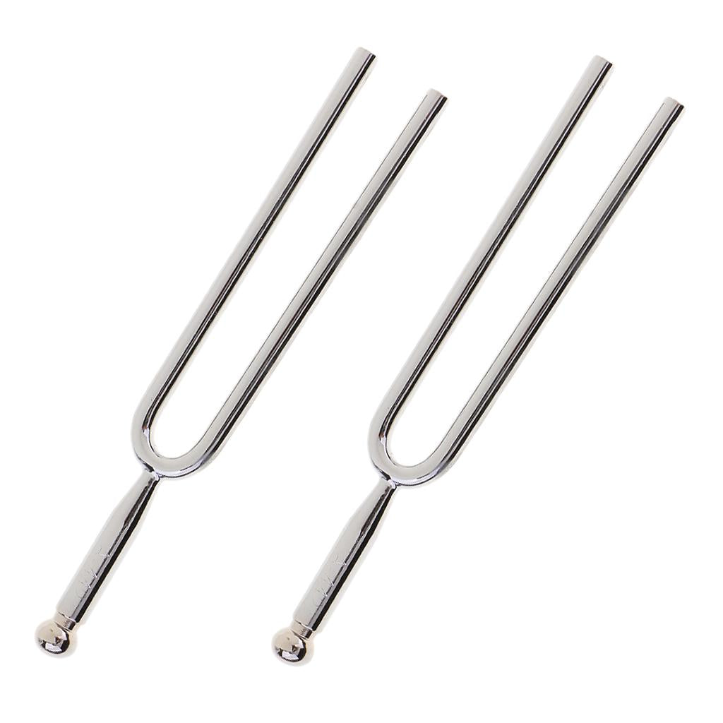 2 Pieces Tuning Fork with Pouch for Violin Guitar Piano A-440