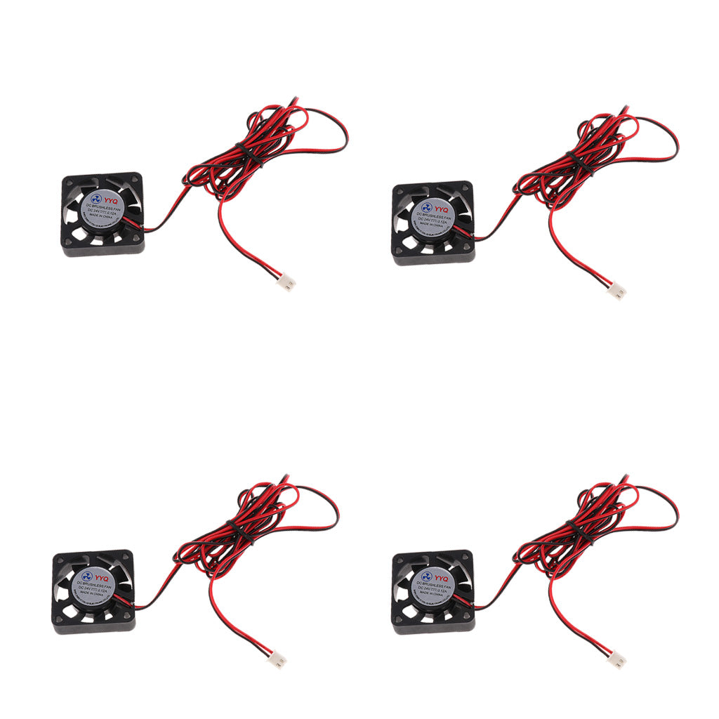 4Pcs silent 24V 40mmx40mmx10mm 4010 DC Brushless Cooling Fan for 3D Printer