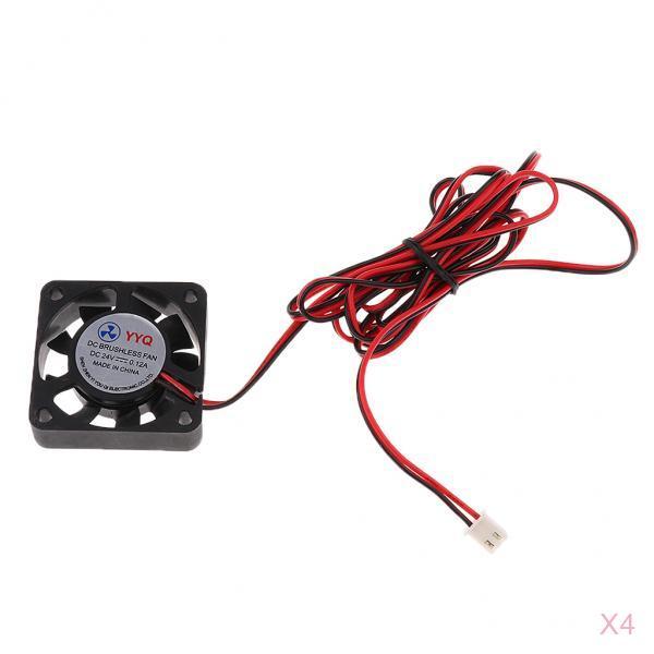 4Pcs silent 24V 40mmx40mmx10mm 4010 DC Brushless Cooling Fan for 3D Printer