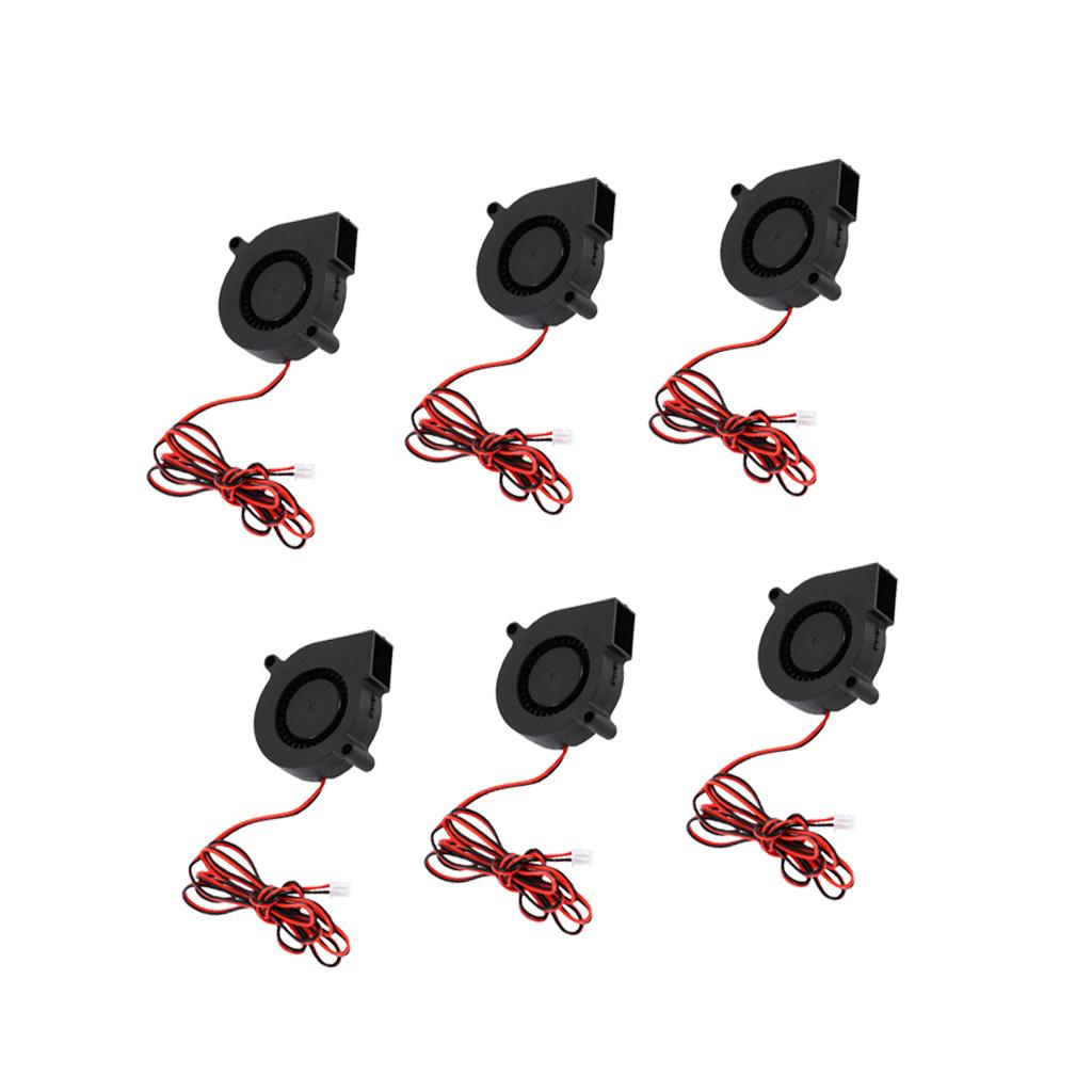 6Pcs silent Radial Turbo Blower Fan Cooling Fan DC 24V for 3D Printer Parts