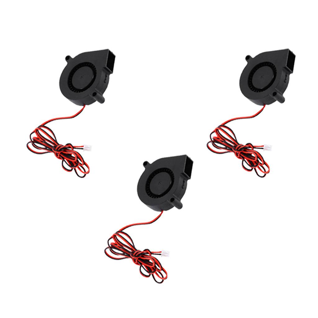 3Pcs silent Radial Turbo Blower Fan Cooling Fan DC 24V for 3D Printer Parts