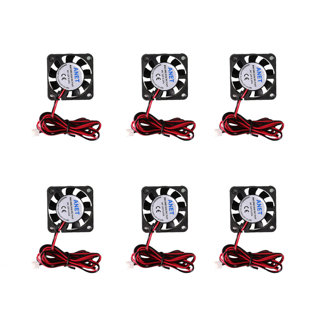 6Pcs Ultra-silent 12V 40x40x10mm DC Brushless Cooling Fan for 3D Printer
