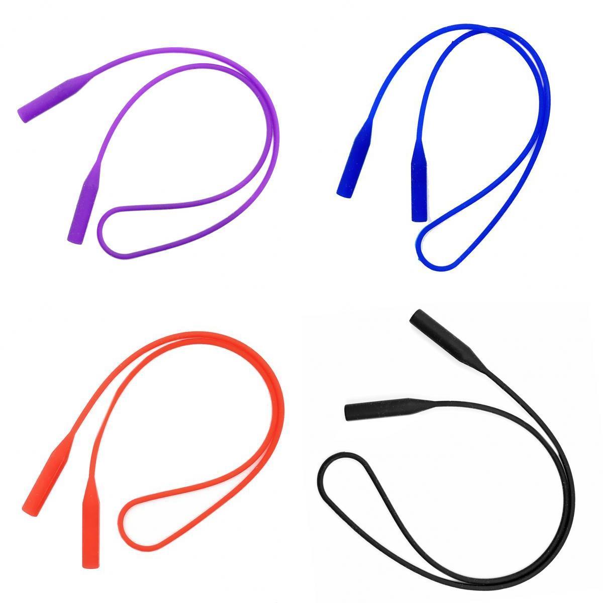 4Pieces Mixed Color Anti-slip Silicone Eyeglasses Strap Sports Strap Holder