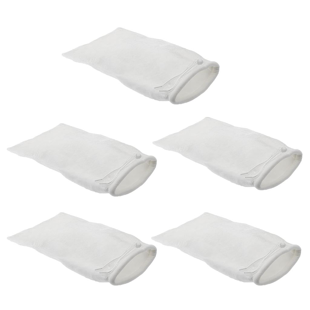 5x Reusable Aquarium Filter Drawstring Filtration Bag Sump Filter 20x35cm