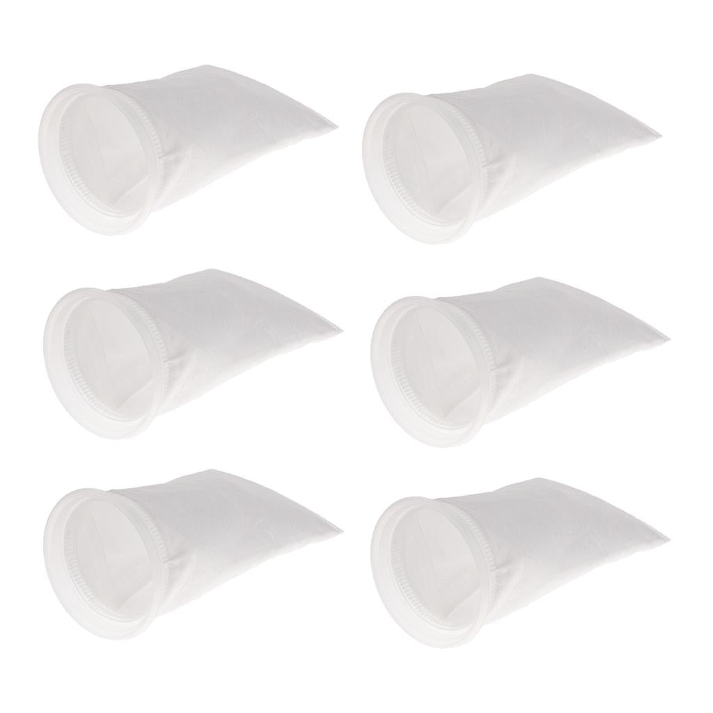 6-Piece Aquarium Tank Filter Bag Fish Tank Felt Filter Sock Bag 100um