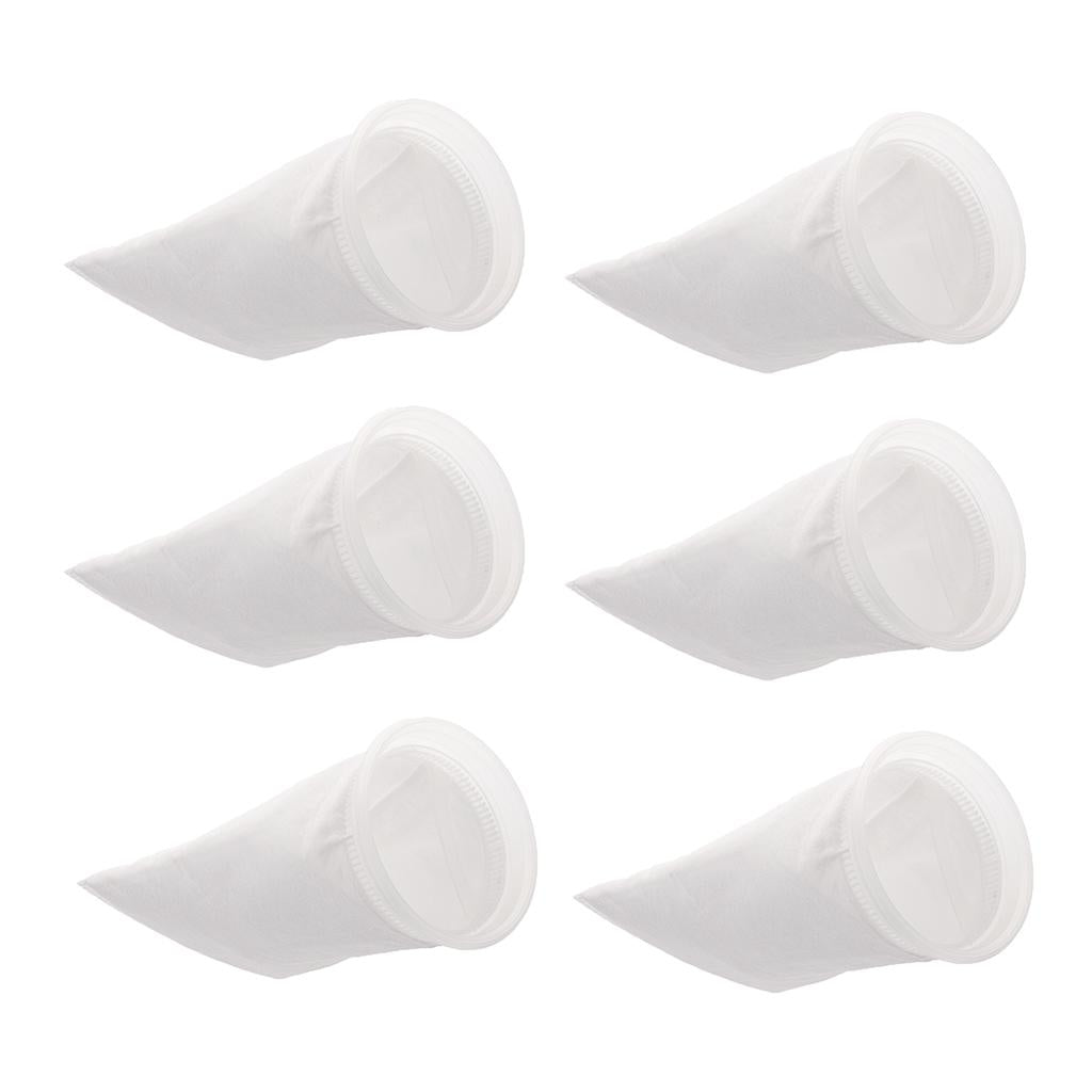6-Piece Aquarium Tank Filter Bag Fish Tank Felt Filter Sock Bag 100um