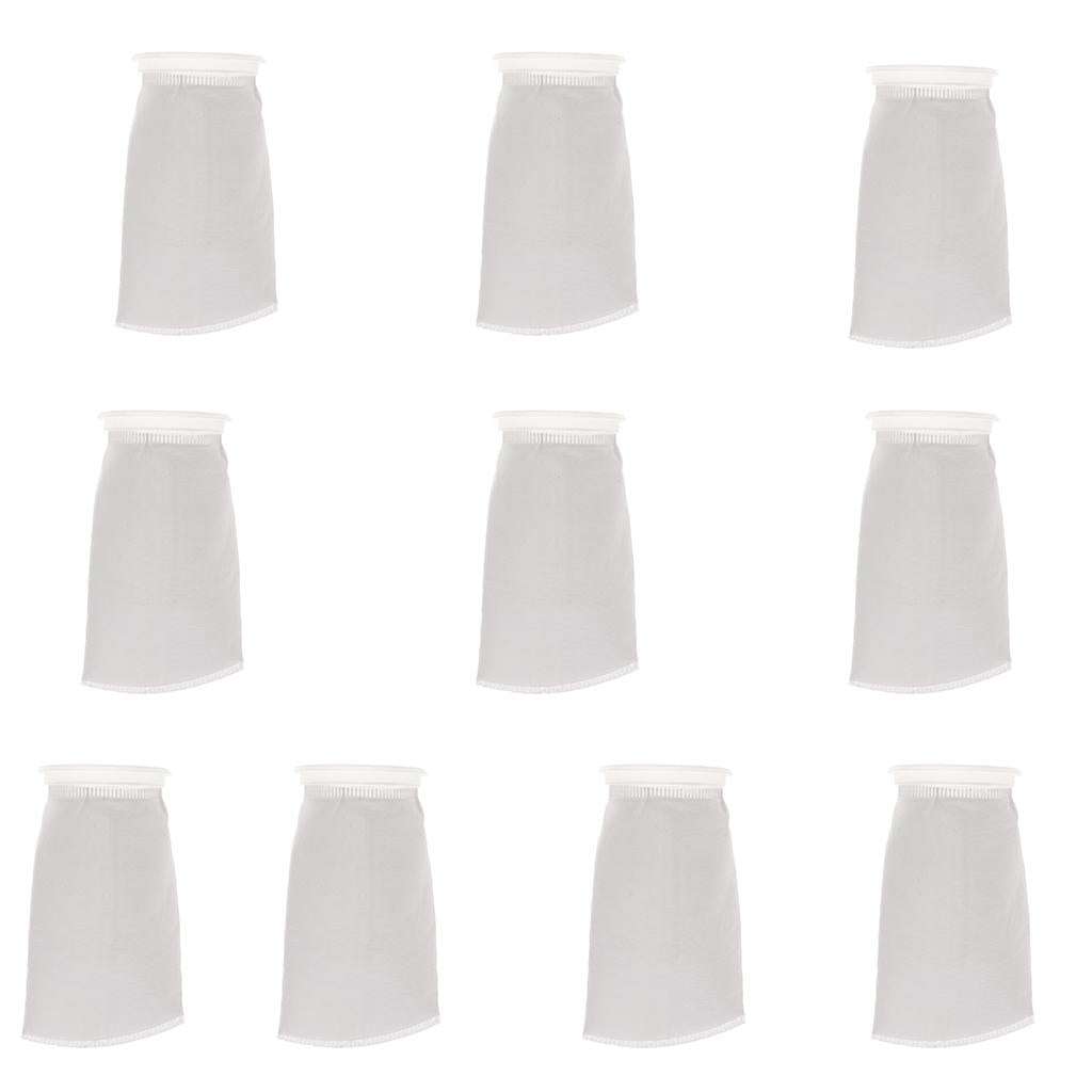 10-Piece Aquarium Tank Filter Bag Fish Tank Felt Filter Sock Bag 100um