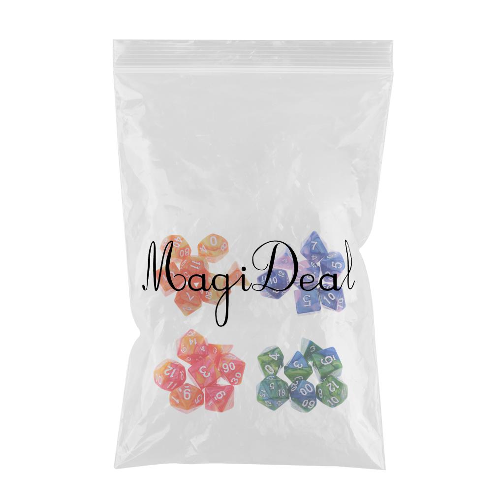 28PCS Polyhedral Dice 16mm for Dungeons and Dragons Dice Table Game