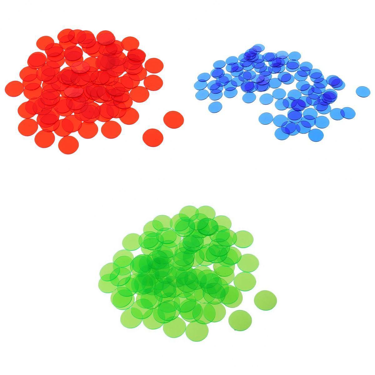 300 Pieces Translucent Bingo Chips 3/4 Inch for Bingo Game Cards Parts