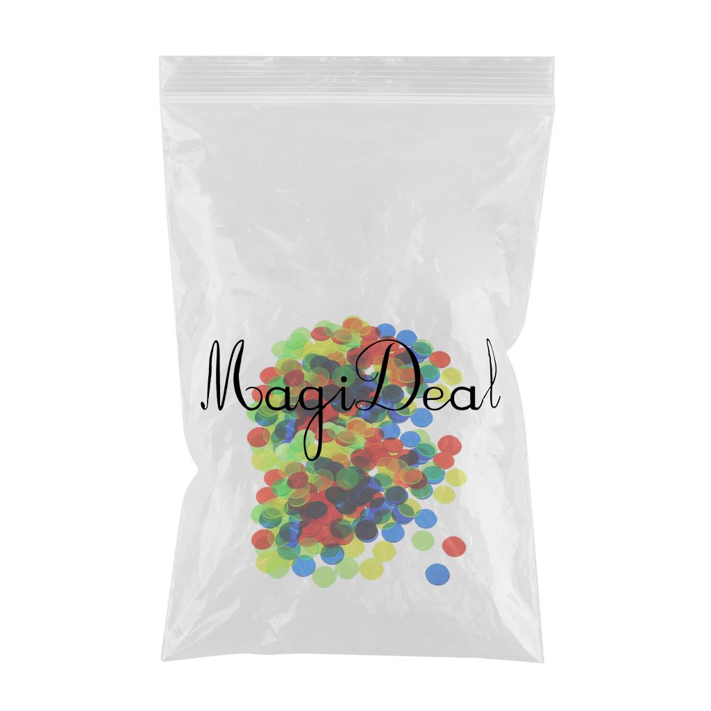 200 Pieces Translucent Bingo Chip 3/4 Inch for Bingo Game Cards Mixed Color