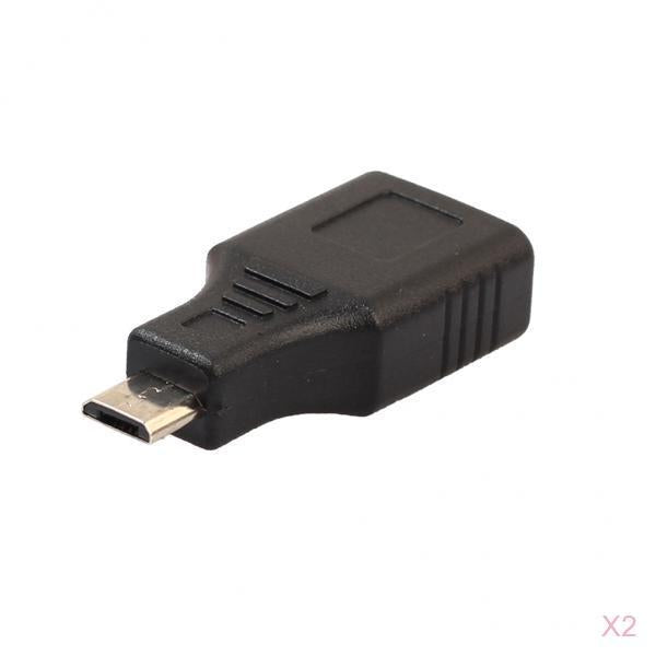 2 Pieces Micro USB Male to USB 2.0 Female OTG Adapter For Android Phones