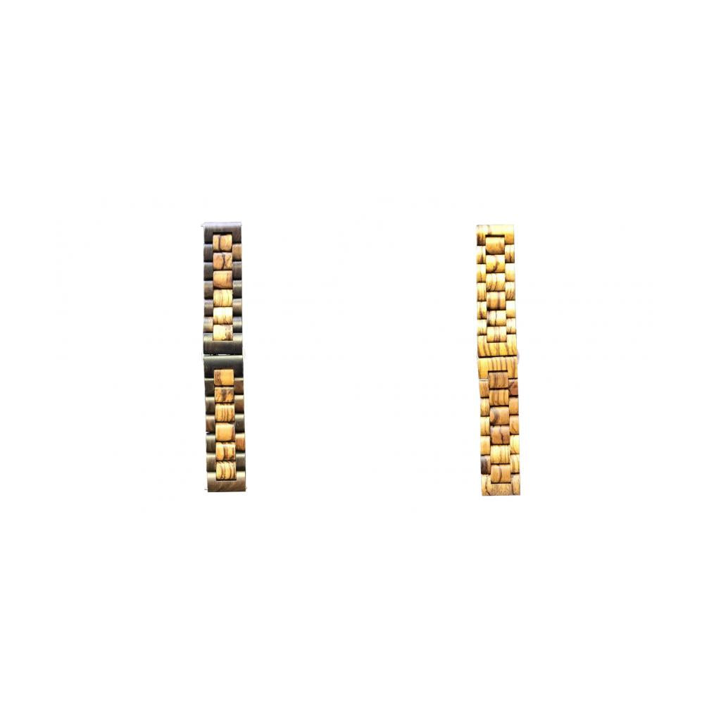 2Pieces Sandalwood Watch Strap Band Bracelet Clasp for Samsung S3 Huami 22mm
