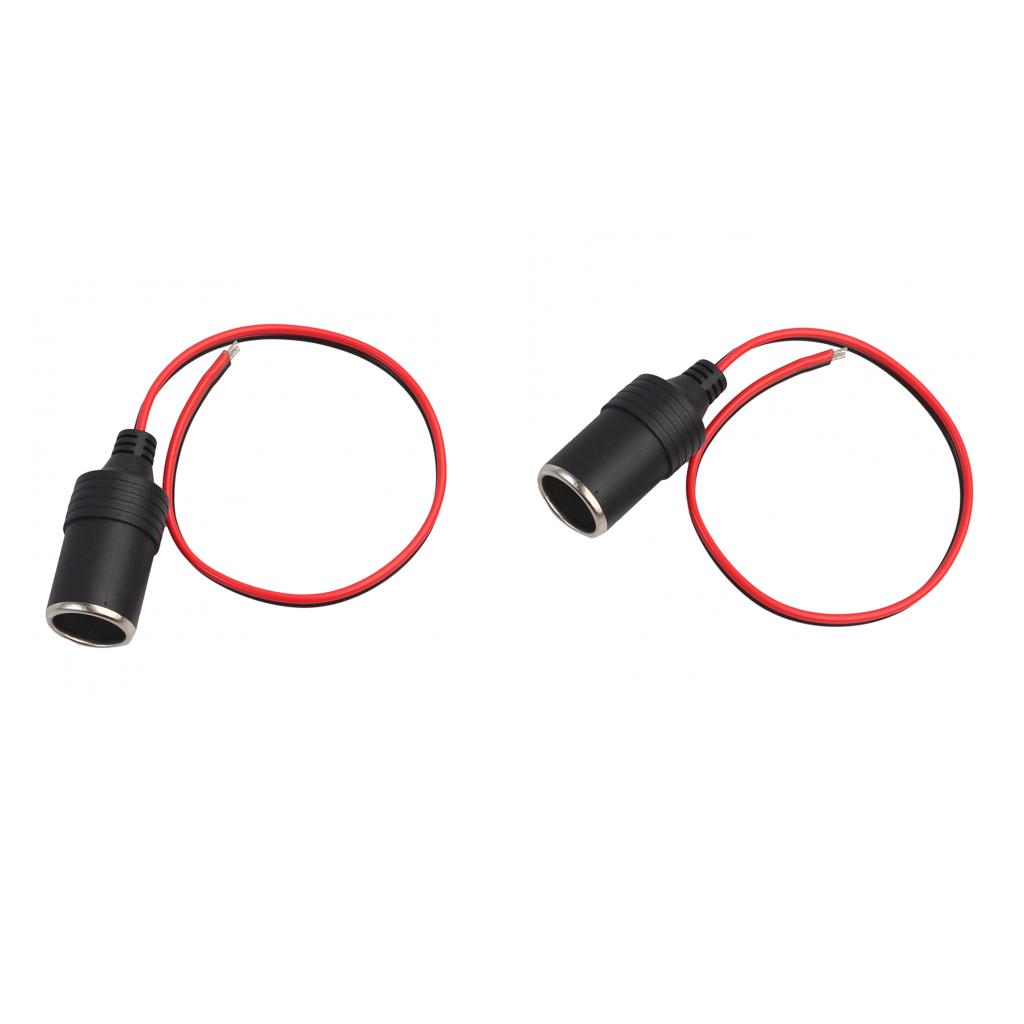 2Pieces Car Female Cigarette Lighter Power Socket Connector Adapter 12V 24V