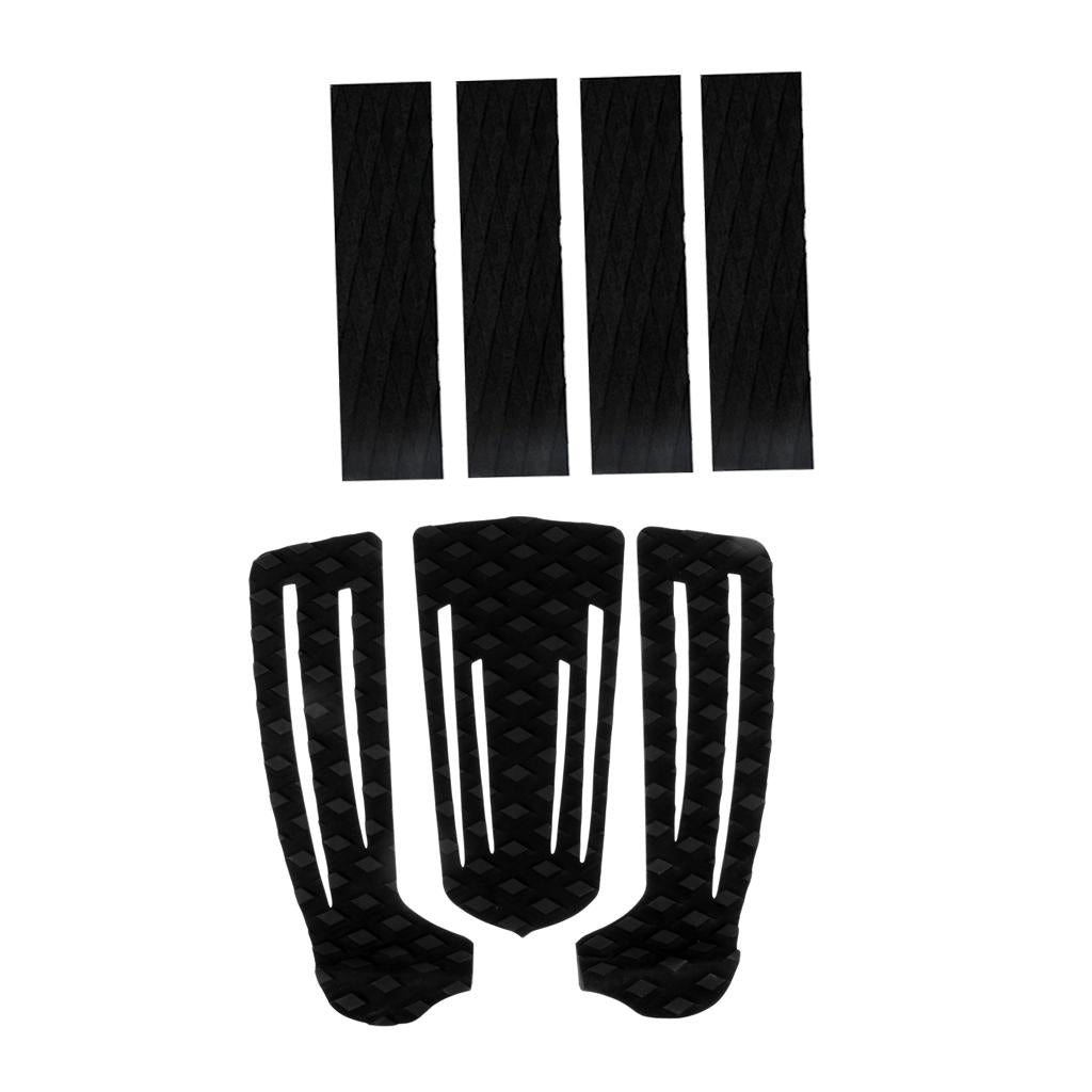 3 Pieces Surfboard Traction Pad and 4 Pieces Skimboard Traction Pad Bar Grip