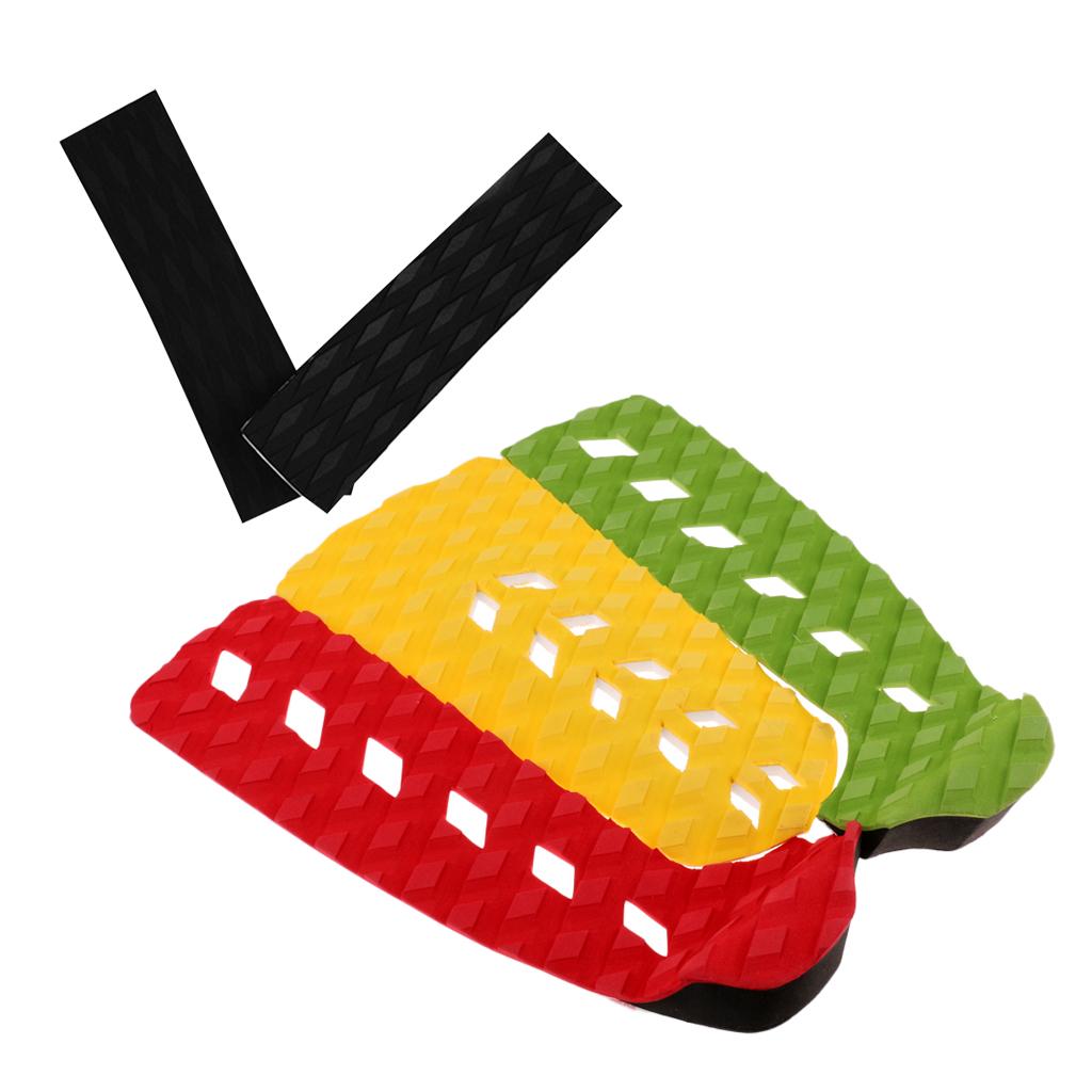 3 Pieces Surfboard Traction Pad with 2 Pieces Traction Funboard Pad Bar Grip