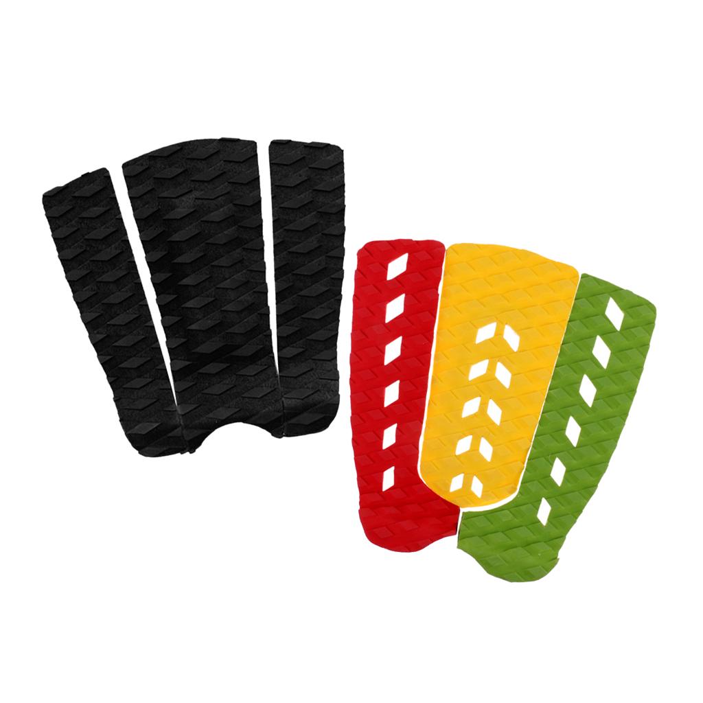 6 Pieces Surfboard Traction Pad Skimboard Tail Pad for Shortboard Funboard