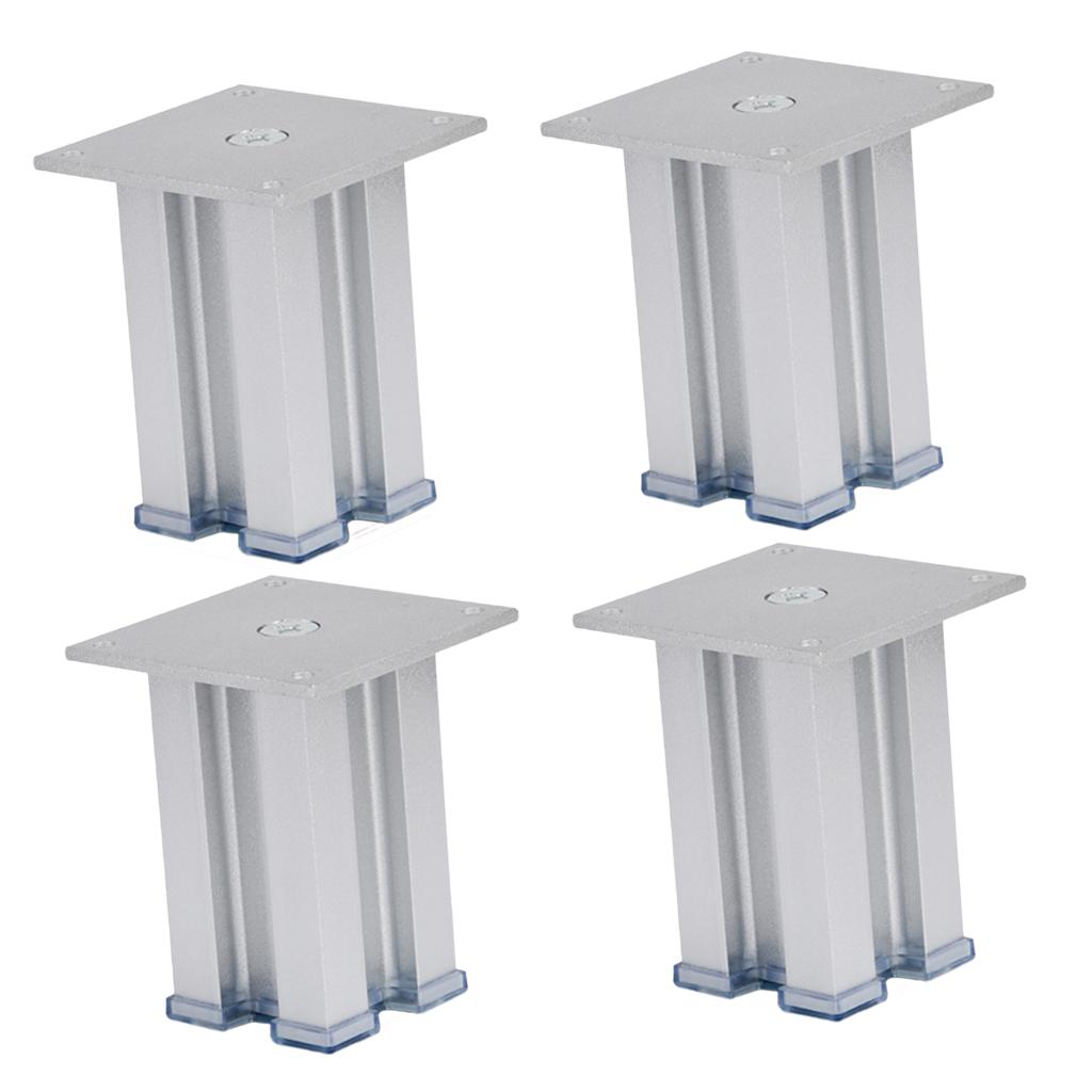 4Pcs 25cm Aluminum Anti-Slip Sofa Leg Furniture Replacement Leg Plinth Feet