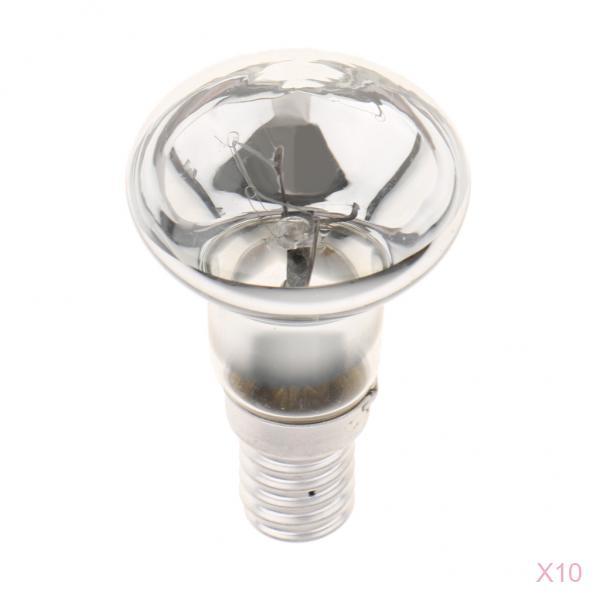 10x Reflector Spotlight Bulb Lamp Lightbulb Small Screw SES Transparent - R39 - 25W