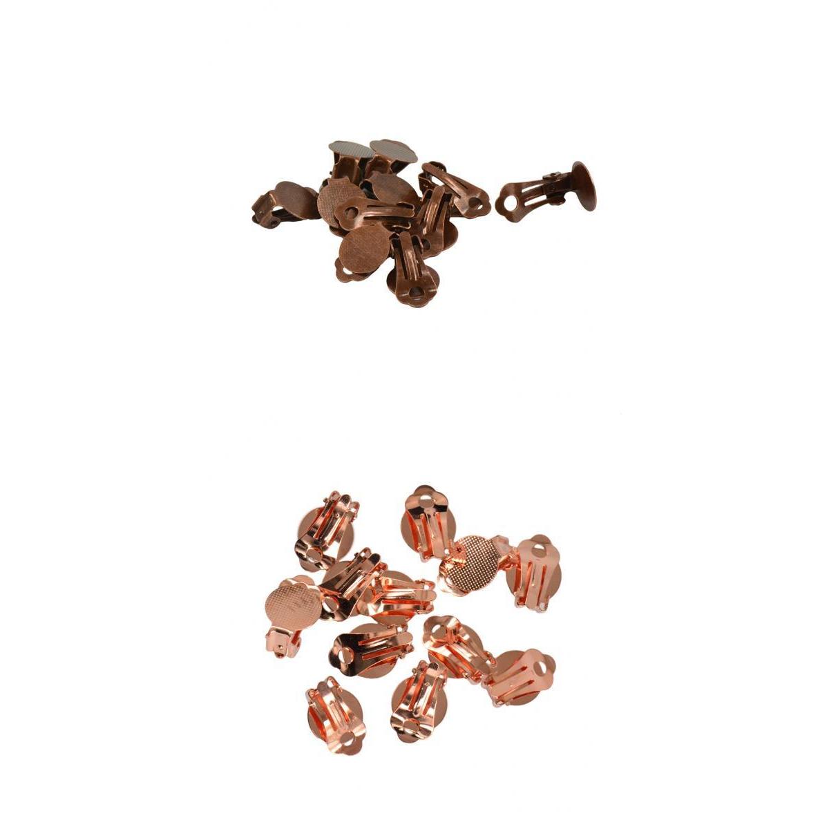 24 Pieces Clip On Earring with Pad for Gluing Findings DIY Jewelry Making