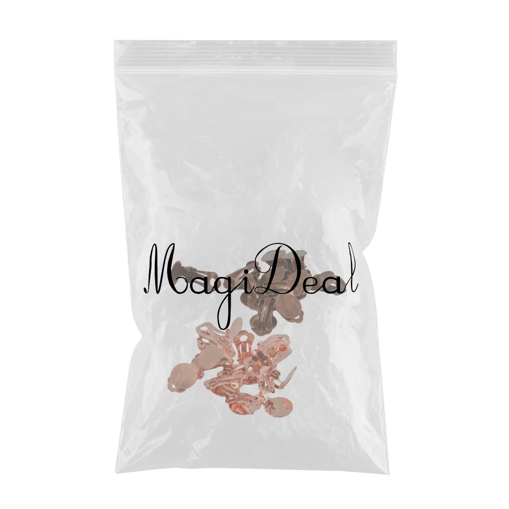 24 Pieces Clip On Earring with Pad for Gluing Findings DIY Jewelry Making