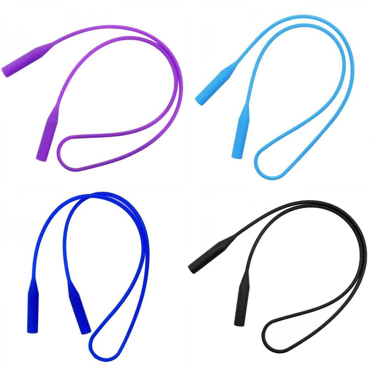 4Pcs Silicone Eyeglasses Strap Glasses Sunglasses Sports Band Cord Holders