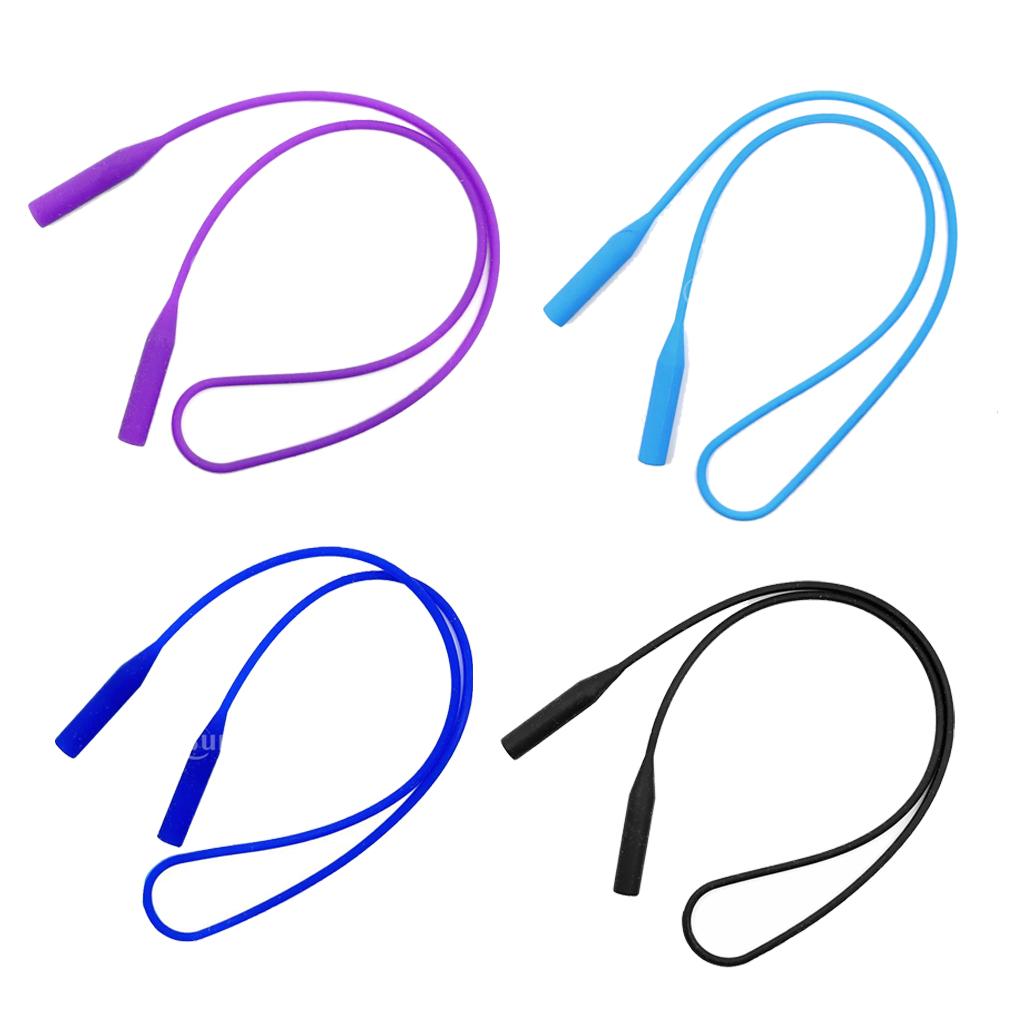 4Pcs Silicone Eyeglasses Strap Glasses Sunglasses Sports Band Cord Holders