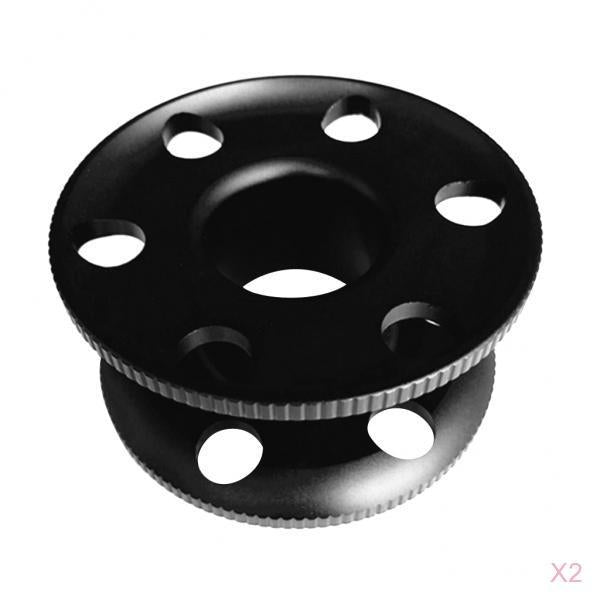 2 Pieces Aluminum Scuba Diving Finger Spool Dive Reel Empty Guide Line Spool