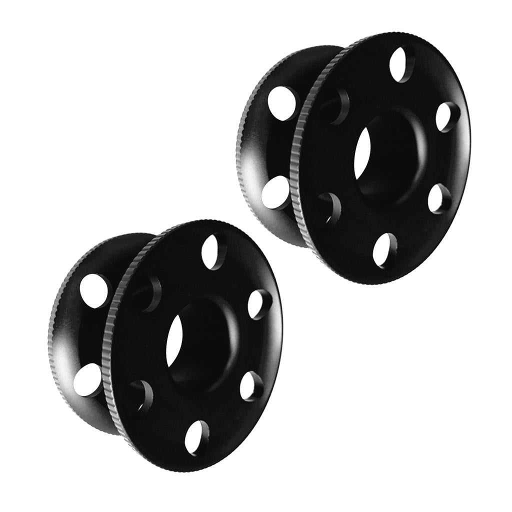 2 Pieces Aluminum Scuba Diving Finger Spool Dive Reel Empty Guide Line Spool