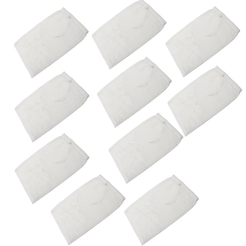 10x Reusable Aquarium Filter Drawstring Filtration Bag Sump Filter 20x35cm