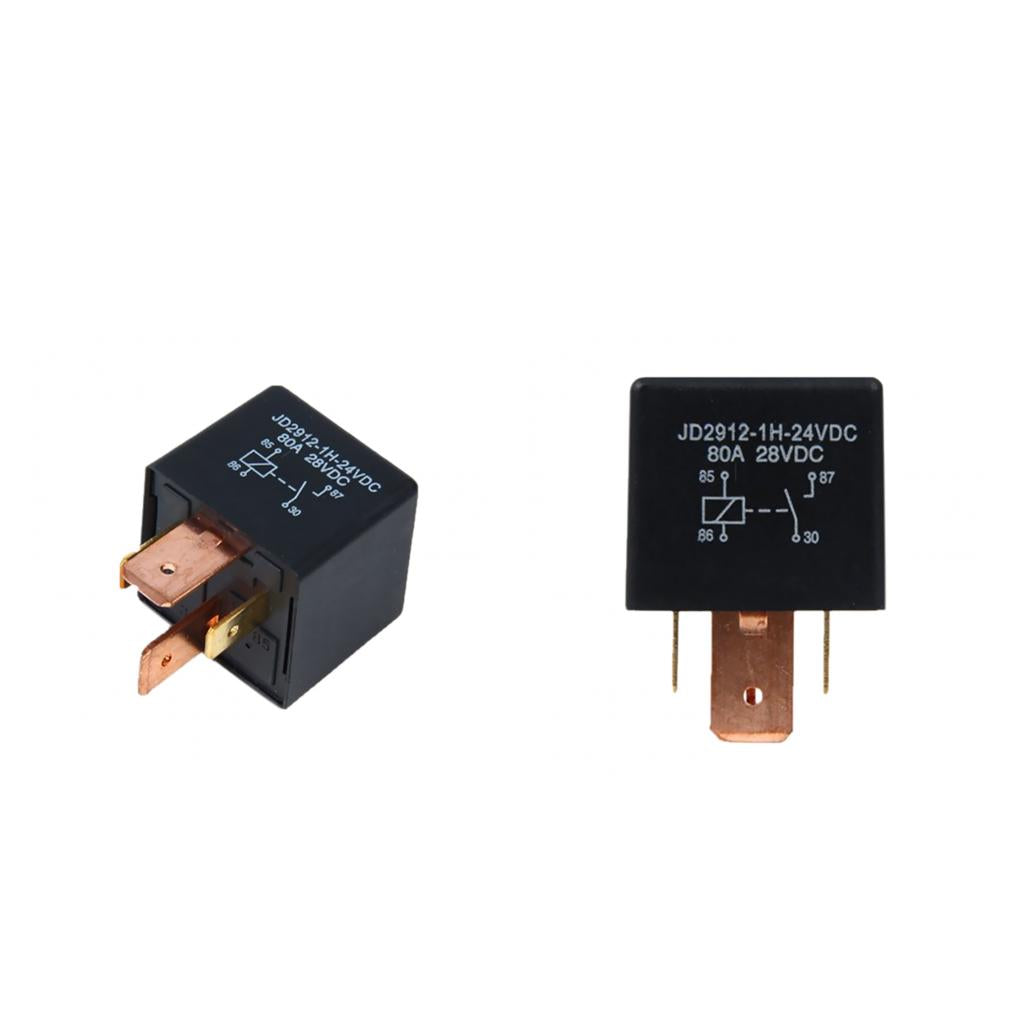 2 Pieces JD2912-1H-24VDC 28V 80A 4Pin Changeover Switch SPDT Relay for Car