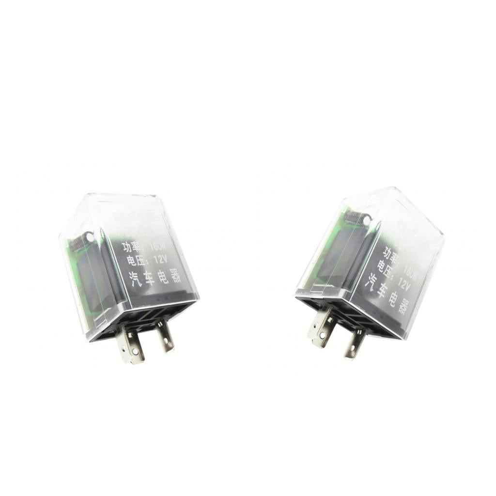 2 Pieces Car 12V 160W 3Pin Turn Signal Blink Light Electronic Flasher Relays