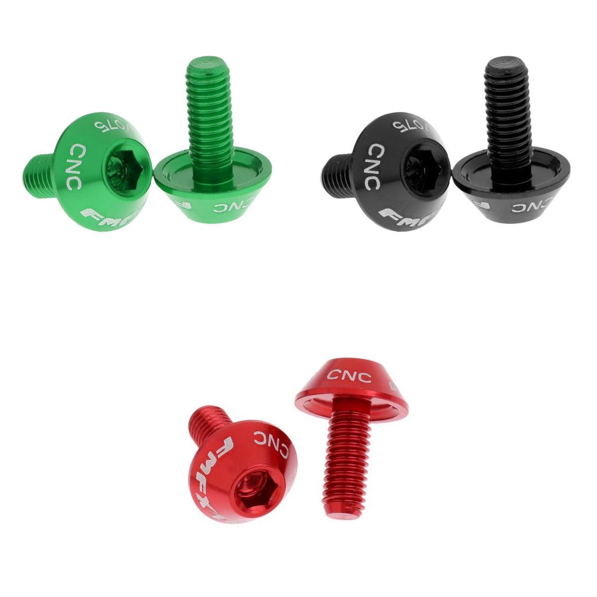 6pcs Lightweight Aluminium Water Bottle Cage Bolts Screws Green Black Red