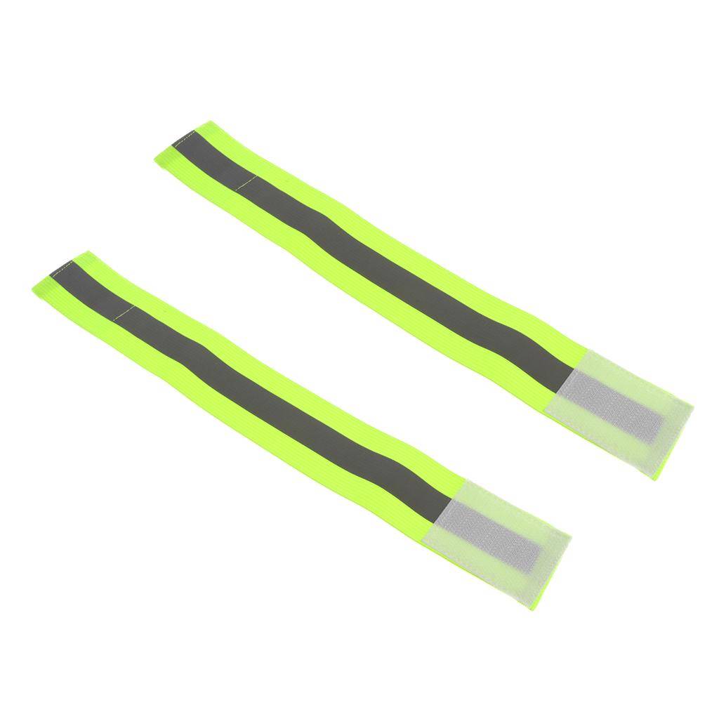 1 Pair Elastic Reflective Wrist Arm Ankle Bands for Running Jogging Cycling