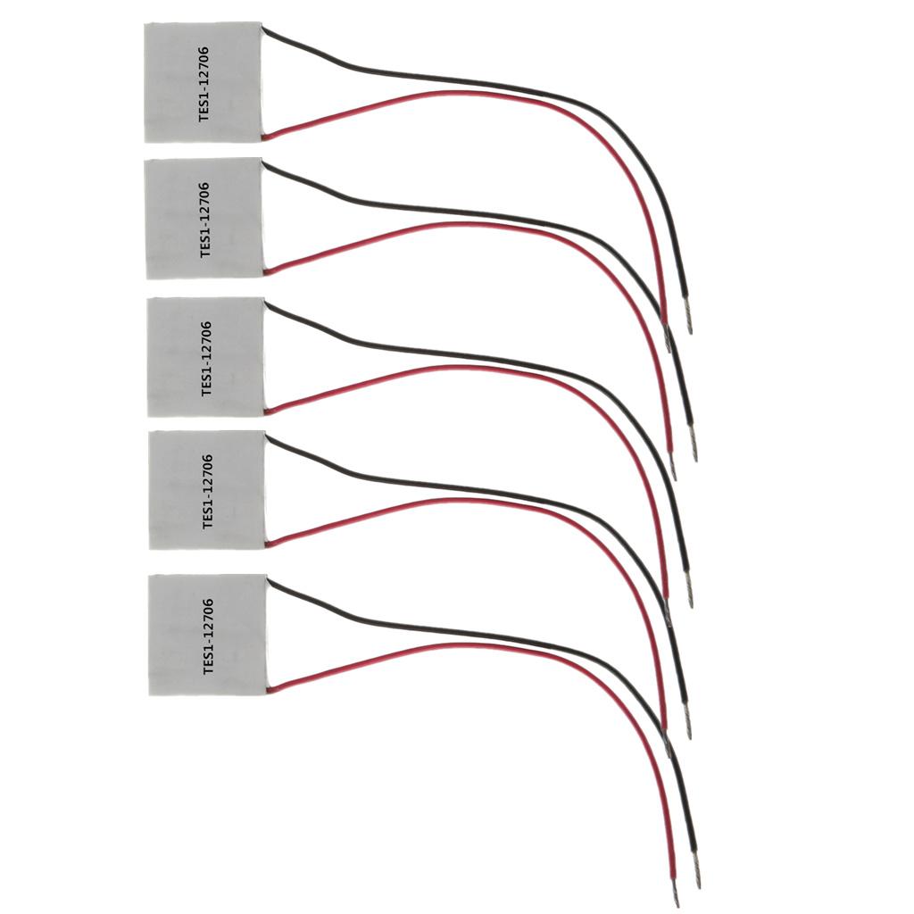 5Pcs Heatsink 30x30mm Thermoelectric Cooler Peltier Plate Module TES1-12706