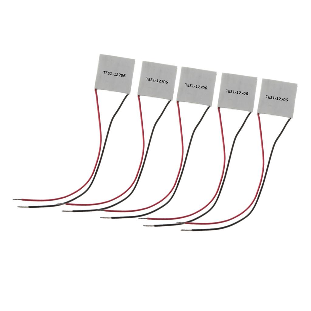 5Pcs Heatsink 30x30mm Thermoelectric Cooler Peltier Plate Module TES1-12706