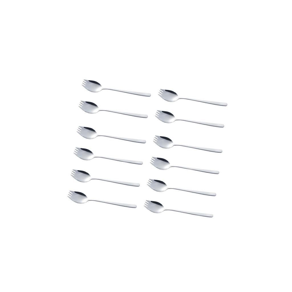 12 pieces Travel Camping Picnic Stainless Steel Spoon Spork Cutlery Flatware