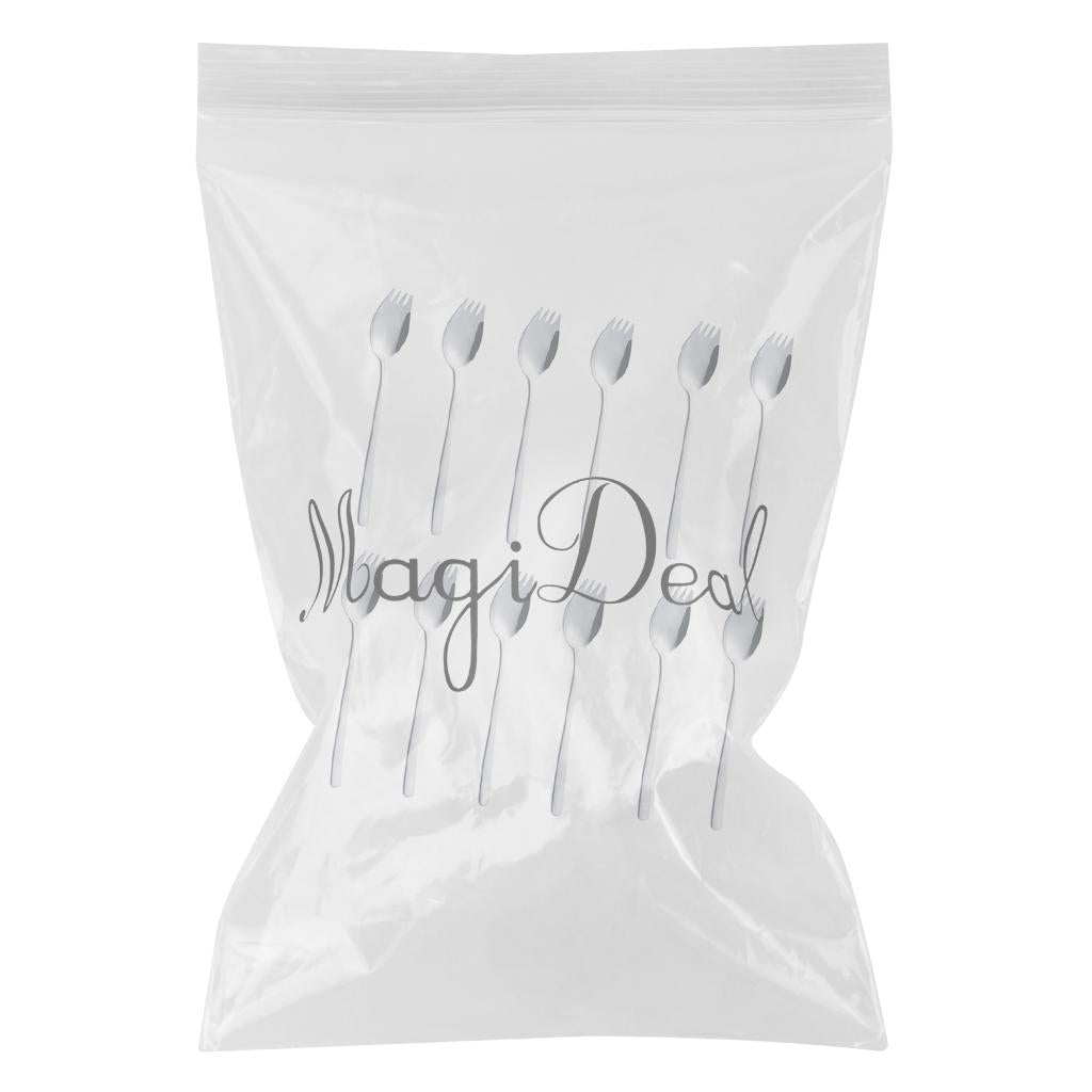 12 pieces Travel Camping Picnic Stainless Steel Spoon Spork Cutlery Flatware