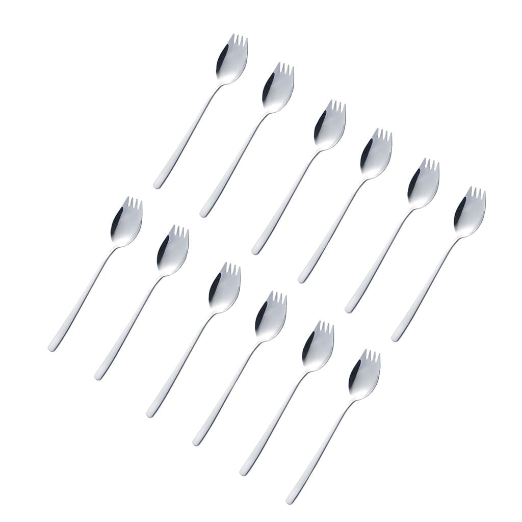 12 pieces Travel Camping Picnic Stainless Steel Spoon Spork Cutlery Flatware
