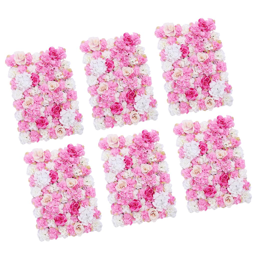 6pcs Artificial Flower Wall Wedding Venue Flower Pillar Main Road Decoration