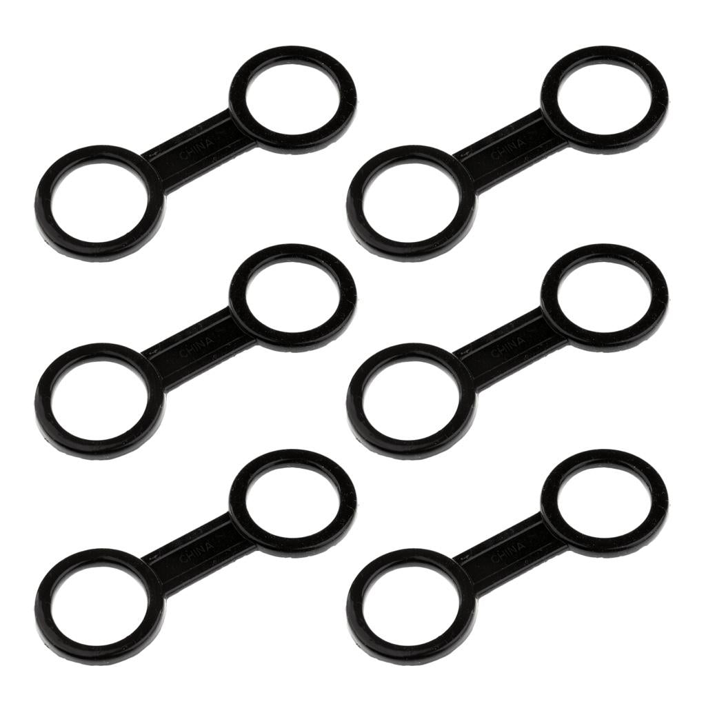 6 Pieces Scuba Diving Snorkeling Snorkel Mask Keeper Holder Retainer Black