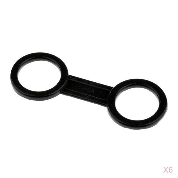 6 Pieces Scuba Diving Snorkeling Snorkel Mask Keeper Holder Retainer Black