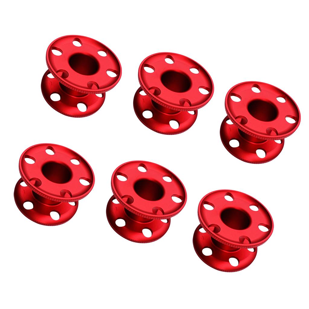 6 Pieces Scuba Diving Finger Spool Dive Reel Snorkeling Guide Line Spool Red