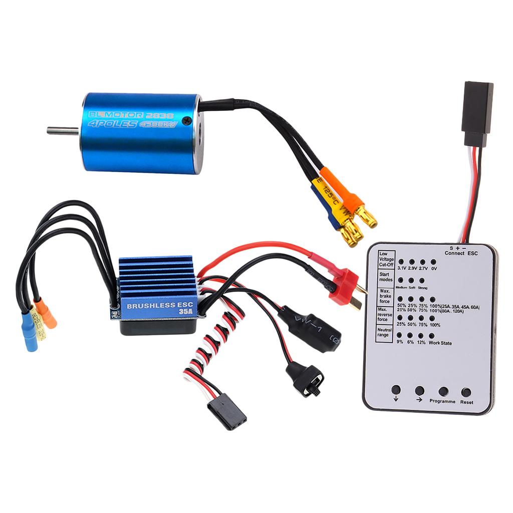 2838 4500KV Brushless Motor+35A Brushless ESC for 1/12 1/14 1/16 RC Car DIY