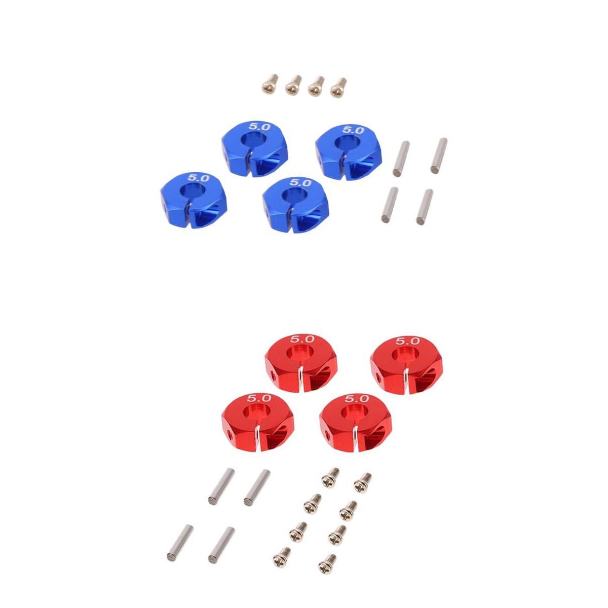 8Piece Wheel Hex 12mm Drive Hub Adapter Upgrade Part for 1/10 RC D90 Car 5mm