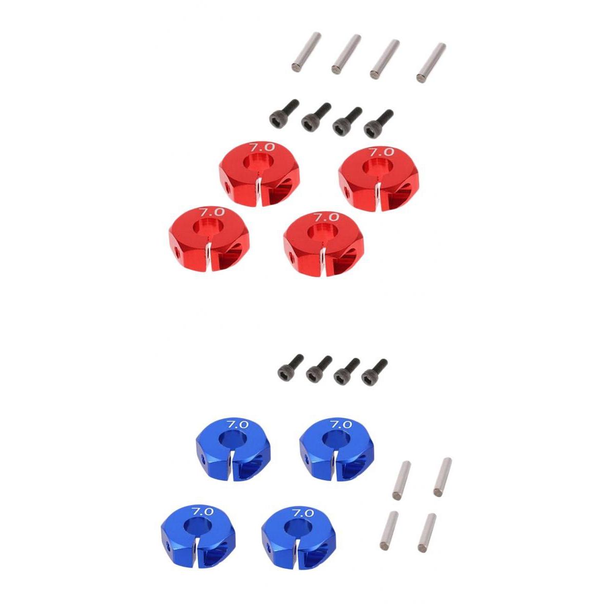 8Piece Wheel Hex 12mm Drive Hub Adapter Upgrade Part for 1/10 RC D90 Car 7mm