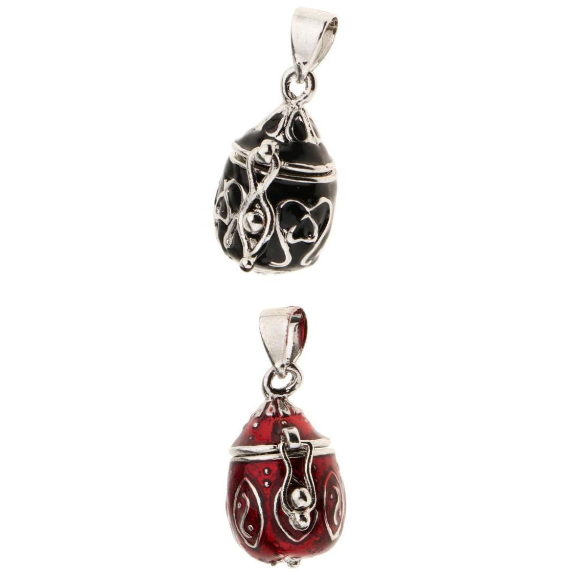 2 Pieces Enamel Openable Cremation Keepsake Urn Pendant for Necklace Pendant