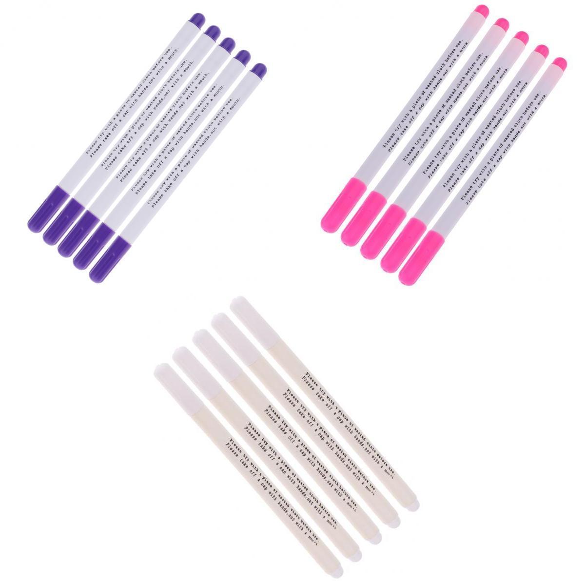 15 Pieces Water Erasable Pen Tailor Vanishing Marker Water Soluble Pens