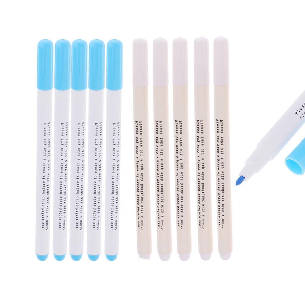 10 Pieces Water Erasable Pen Vanishing Marker Water Soluble Pens For Tailor