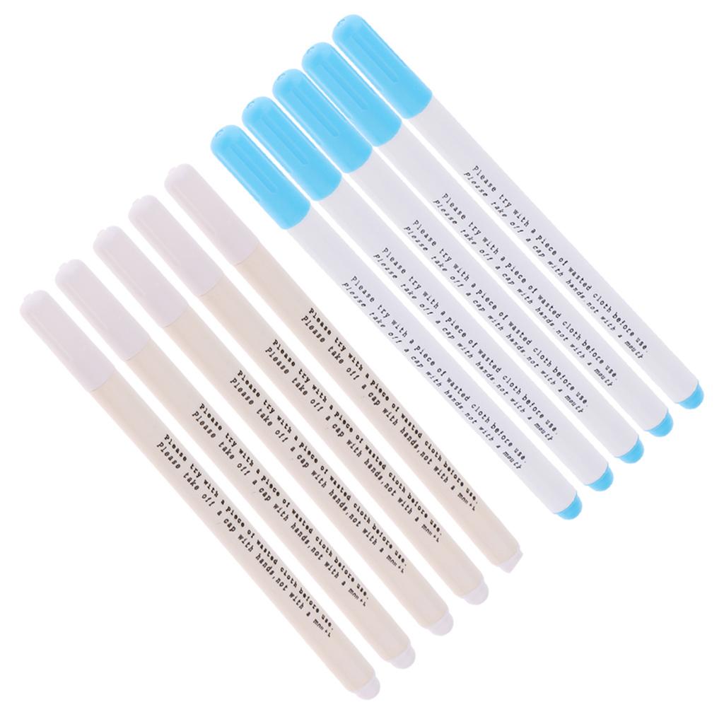 10 Pieces Water Erasable Pen Vanishing Marker Water Soluble Pens For Tailor